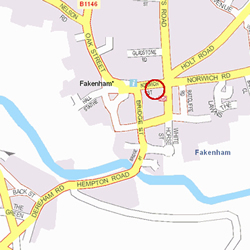 dereham mattress man map