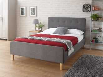 Strick & bolton cosenza black shop and white platform storage bed