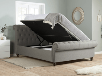 Grey King Size Ottoman Beds at Mattressman