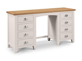 Julian Bowen Set Toeletta Mallory Con Sgabello - Rovere Massello E Impiallacciatura, 6 Cassetti, 142 Cm