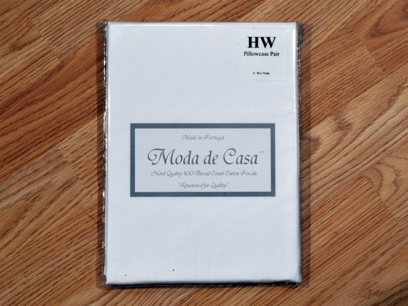 Moda De Casa 430 Percale Pillow Case Pair - image 2