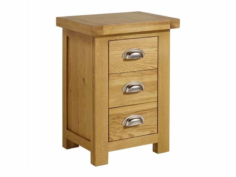 Woburn Small 3 Drawer Bedside Oak - image 4