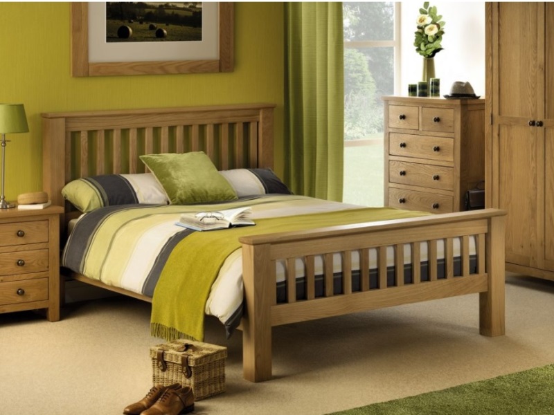 Amsterdam Oak High Foot End Bed - image 1