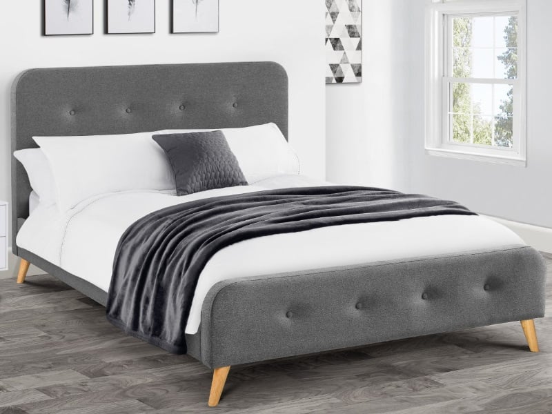 Astrid Curved Retro Buttoned Bed - image 1