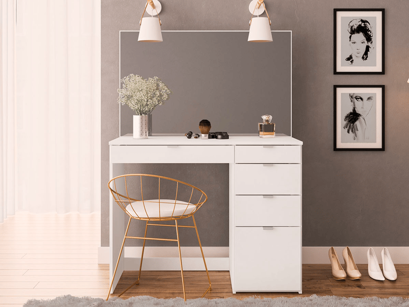 Ava 5 Drawer Dressing Table and Mirror - image 9