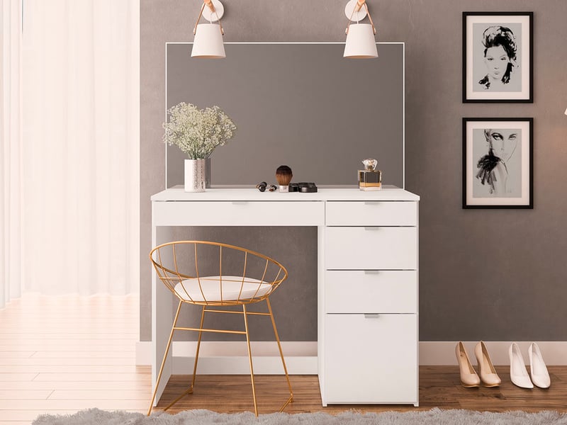 Ava 5 Drawer Dressing Table and Mirror - image 1