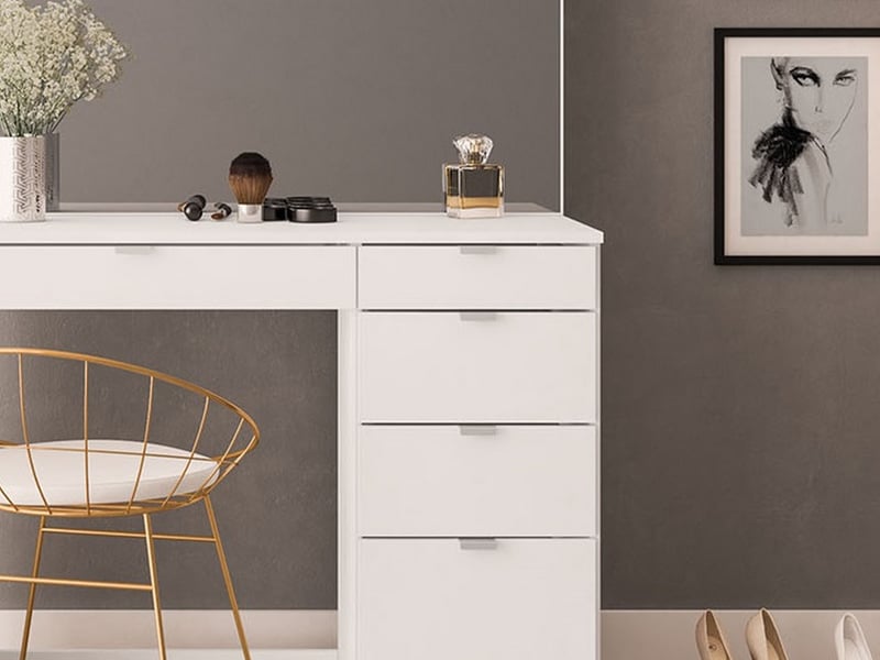 Ava 5 Drawer Dressing Table and Mirror - image 2