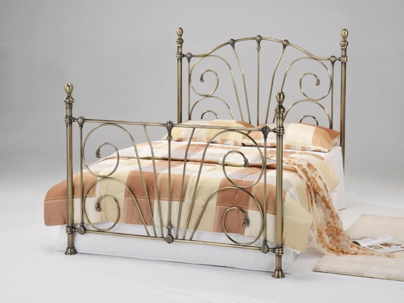 Beatrice Antique Brass Bed - image 1