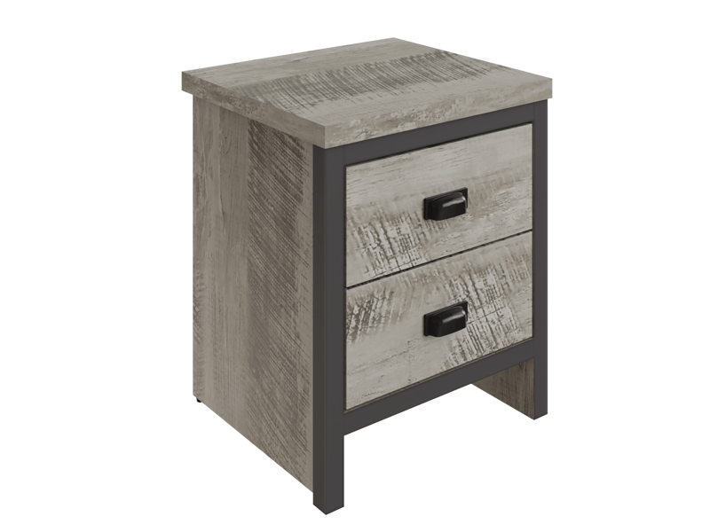 Boston 2 Drawer Bedside Table - image 2