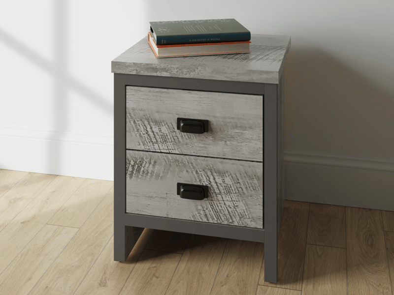 Boston 2 Drawer Bedside Table - image 1