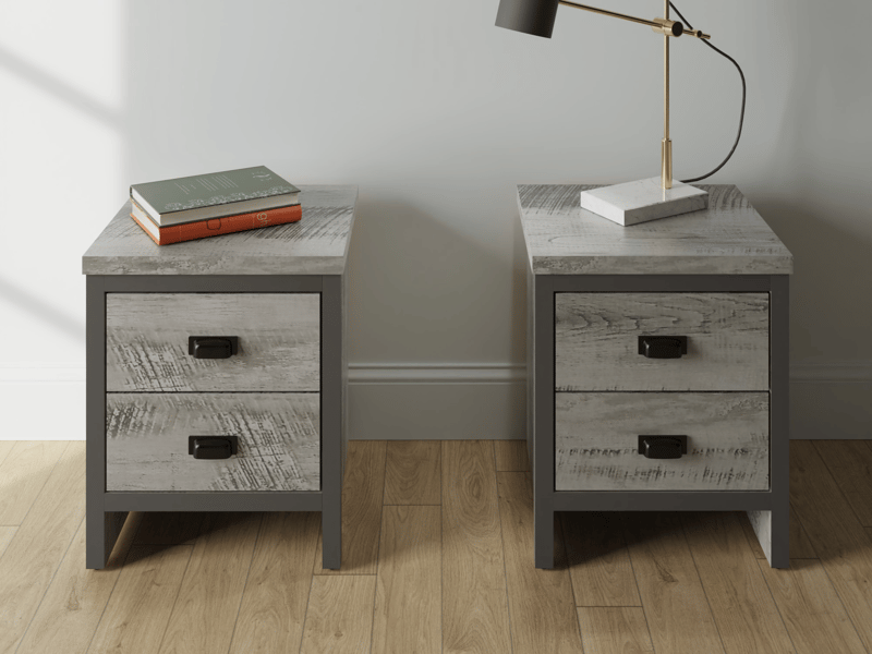 Boston 2 Drawer Bedside Table Pair - image 1