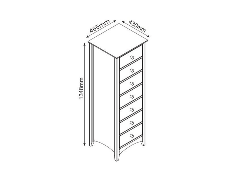 Cameo 7 Drawer Narrow Chest - image 4