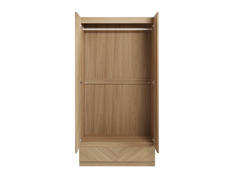 Catania 2 Door 1 Drawer Wardrobe - image 3