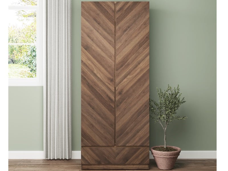 Catania 2 Door 1 Drawer Wardrobe - image 1