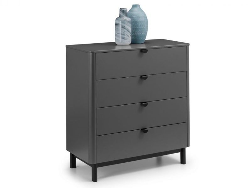 Chloe 4 Drawer Chest - Storm Grey Lacquer - image 2