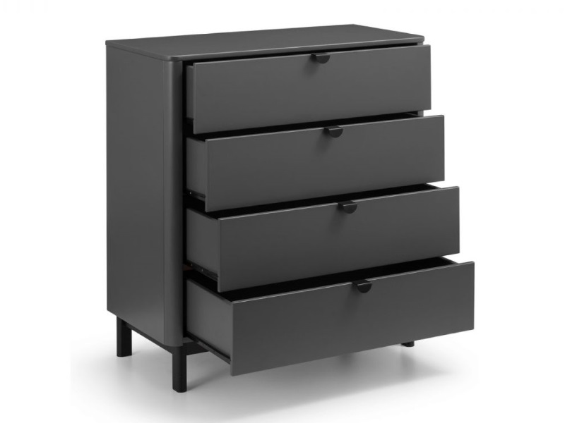 Chloe 4 Drawer Chest - Storm Grey Lacquer - image 3