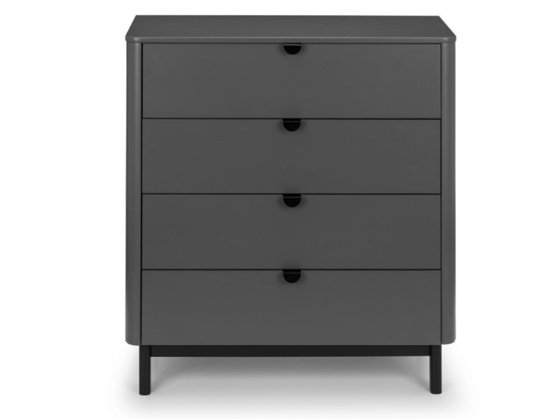 Chloe 4 Drawer Chest - Storm Grey Lacquer - image 6