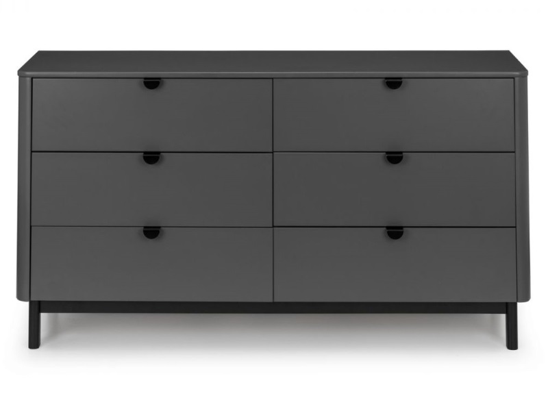 Chloe 6 Drawer Chest - Storm Grey Lacquer - image 3