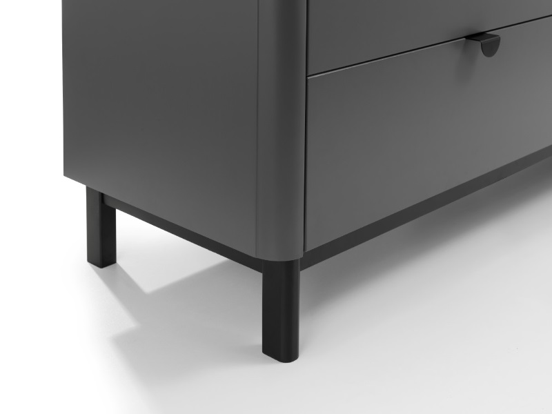 Chloe 6 Drawer Chest - Storm Grey Lacquer - image 6