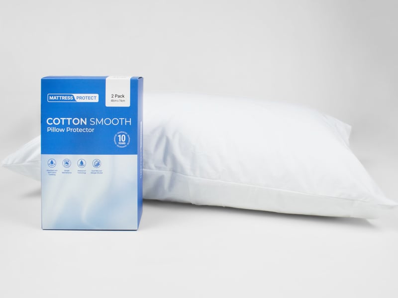 Cotton Smooth Pillow Protector 2 Pack - image 5