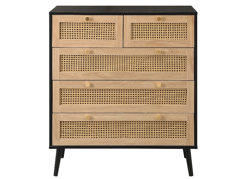 Croxley 5 Drawer Rattan Chest - image 2