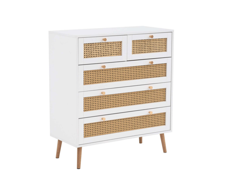 Croxley 5 Drawer Rattan Chest - image 5