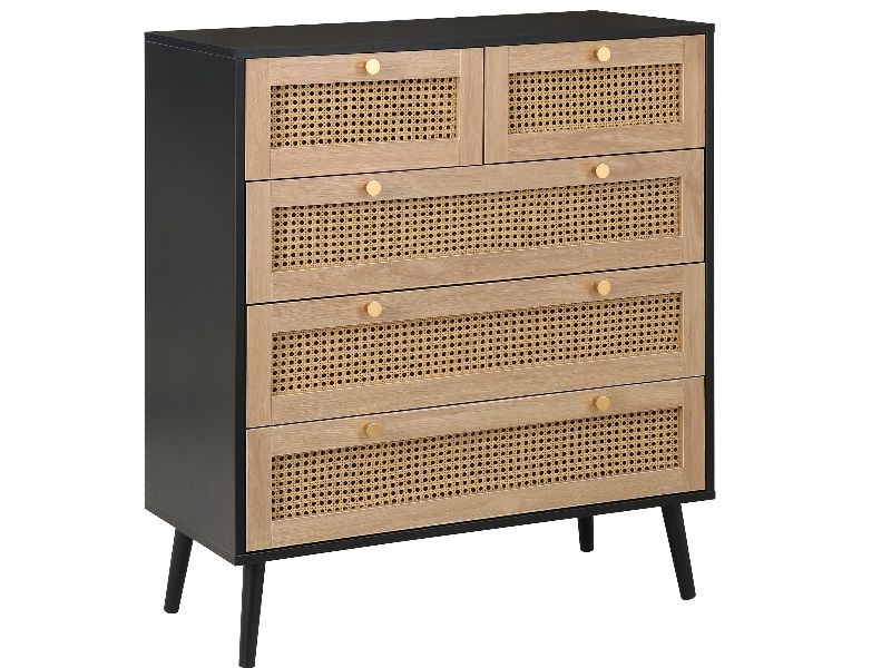 Croxley 5 Drawer Rattan Chest - image 3
