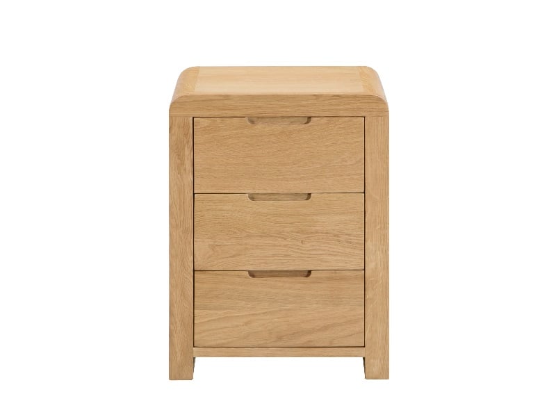 Curve 3 Drawer Bedside - image 3