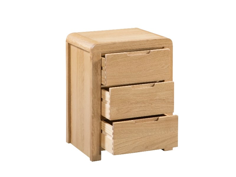 Curve 3 Drawer Bedside - image 2