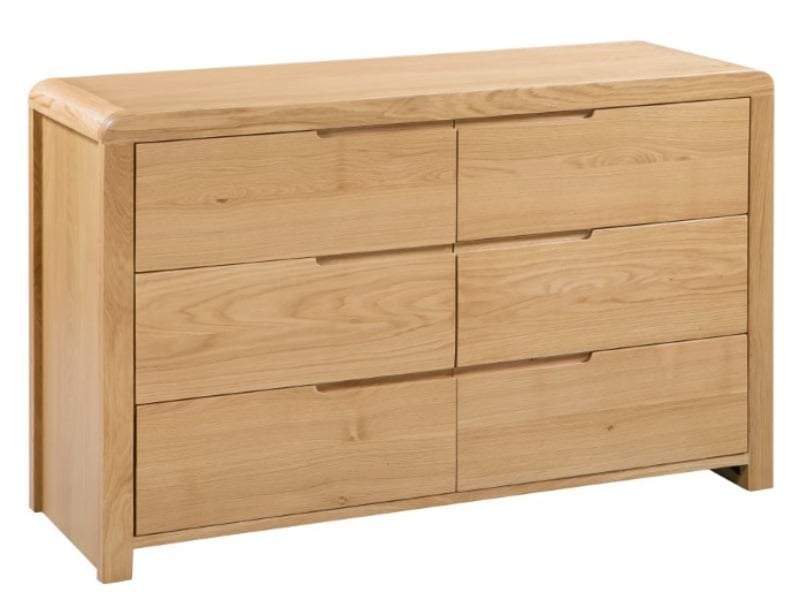 Curve 6 Drawer Wide Chest - image 1