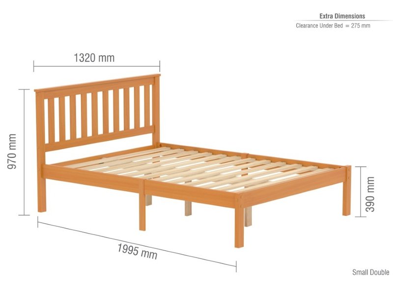 Birlea Denver Low Foot End Antique Pine Wooden Bed - image 4