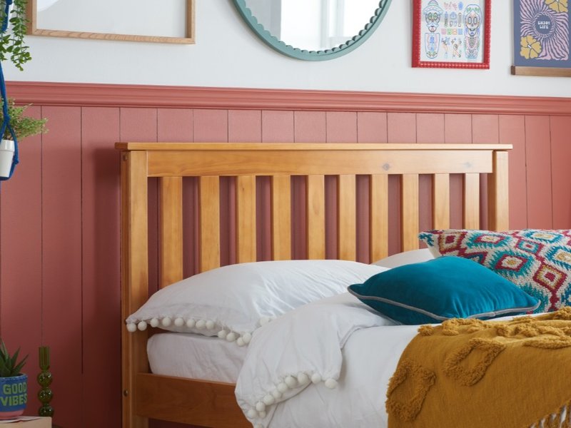 Birlea Denver Low Foot End Antique Pine Wooden Bed - image 2