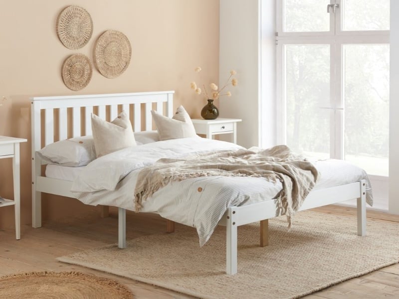 Birlea Denver Low Foot End White Wooden Bed - image 1