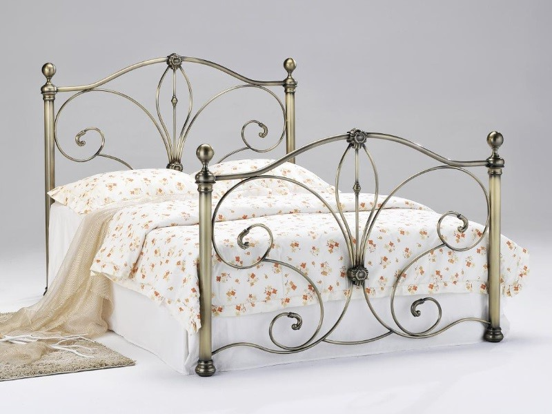 Diane Antique Brass Bed - image 2