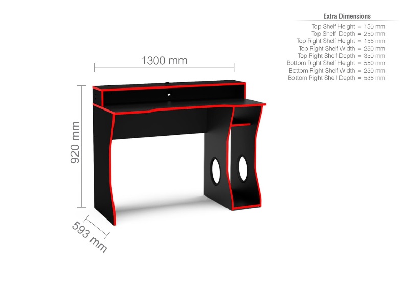 Enzo Gaming Computer Desk - image 8