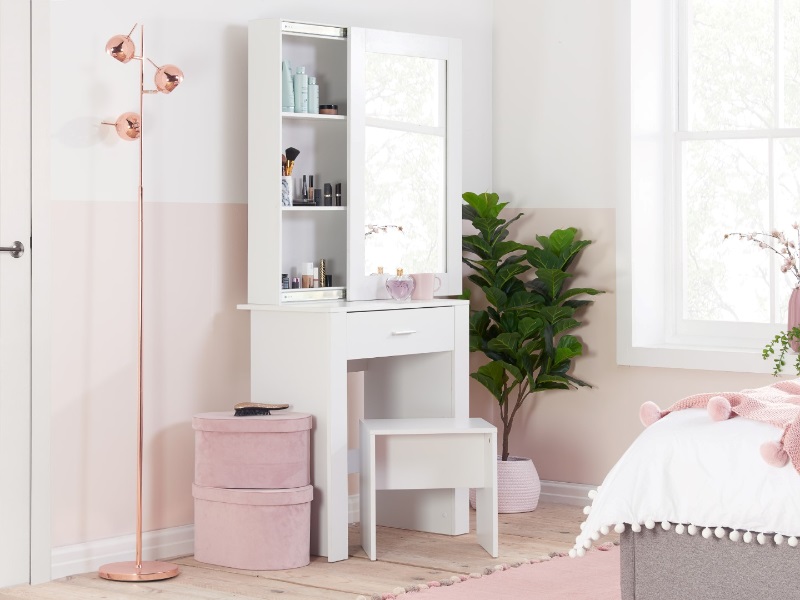 Evelyn 1 Drawer Sliding Mirror Dressing Table - image 2