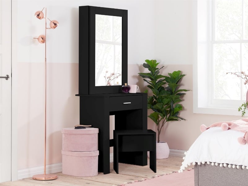 Evelyn 1 Drawer Sliding Mirror Dressing Table - image 1