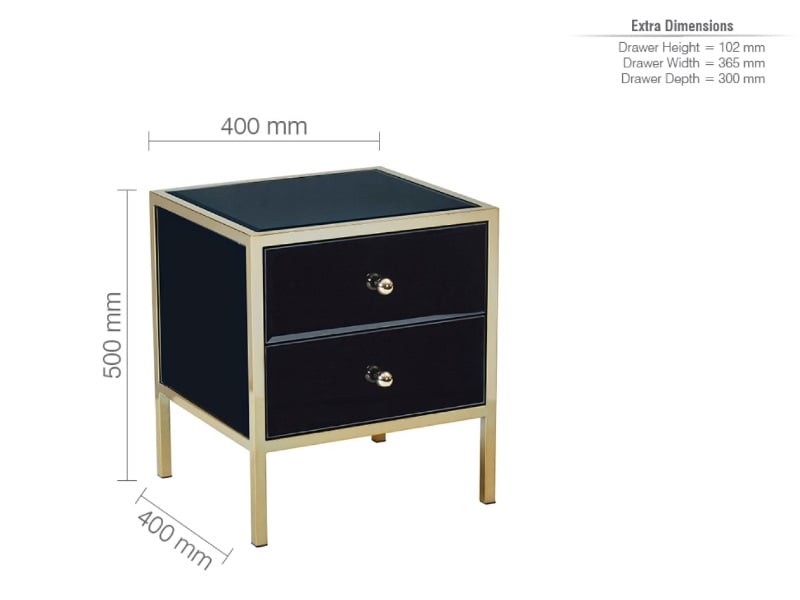 Fenwick 2 Drawer Bedside - image 11