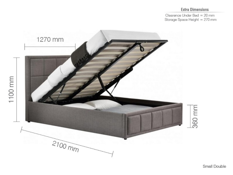 Hannover Fabric Ottoman Bed - image 8