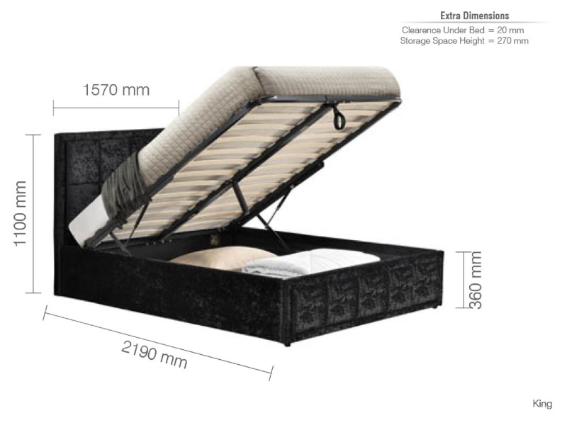 Hannover Fabric Ottoman Bed - image 8