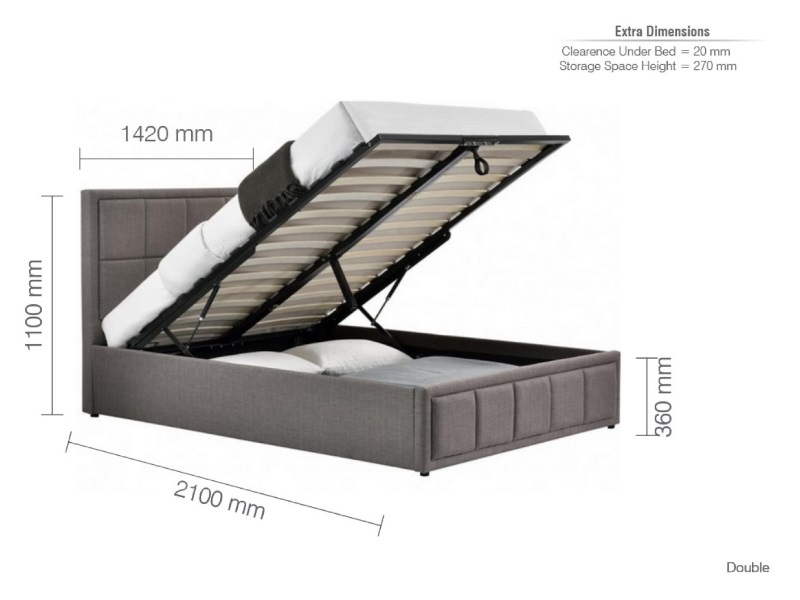 Hannover Fabric Ottoman Bed - image 8