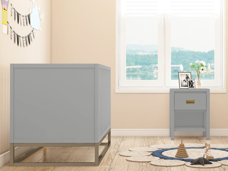 Haven 1DRW Nightstand Grey and Gold - image 6