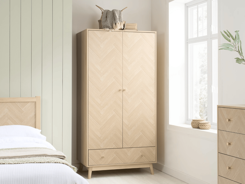 Herringford 2 Door 1 Drawer Wardrobe - image 1