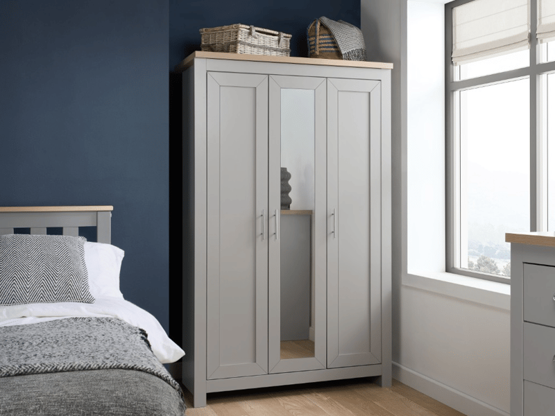 Highgate 3 Door Wardrobe with Mirror - image 1