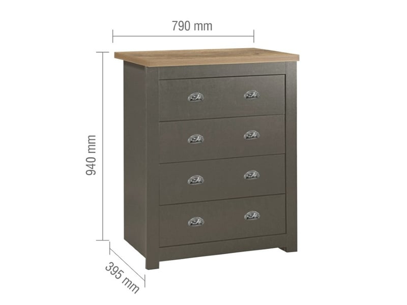 Birlea Highgate 4 Drawer Chest - image 5