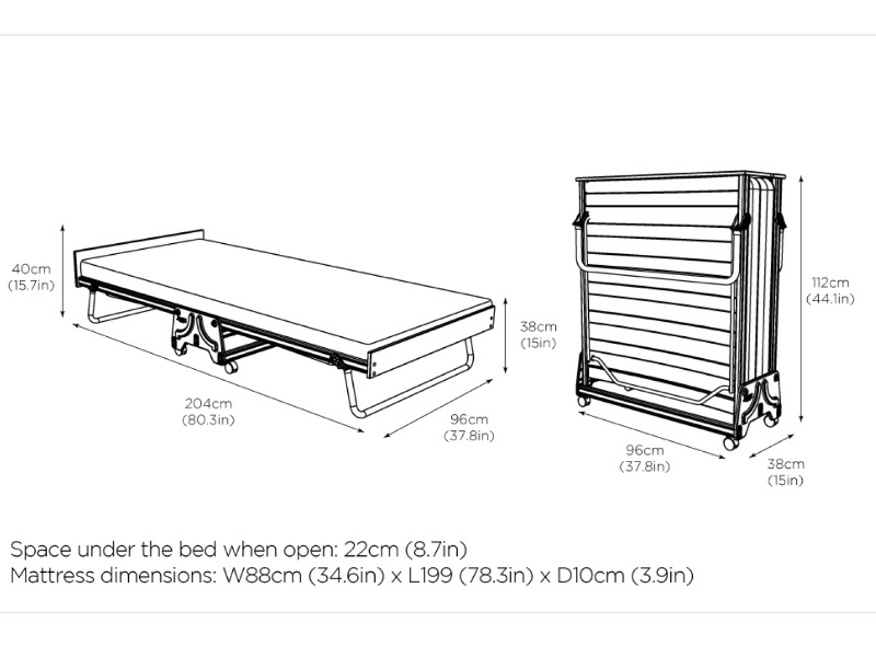 J-Bed Folding Bed with Anti-Allergy Micro e-Pocket Mattress - image 5