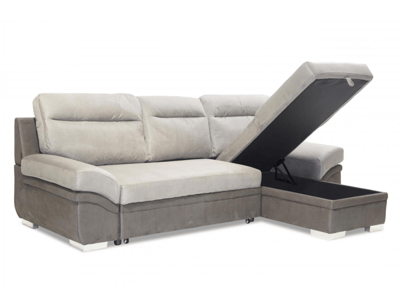 Jessica 2 Seater Sofa Bed with Chaise Linen Grey - image 2