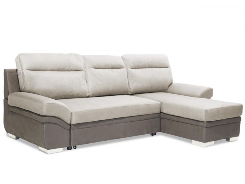 Jessica 2 Seater Sofa Bed with Chaise Linen Grey - image 1