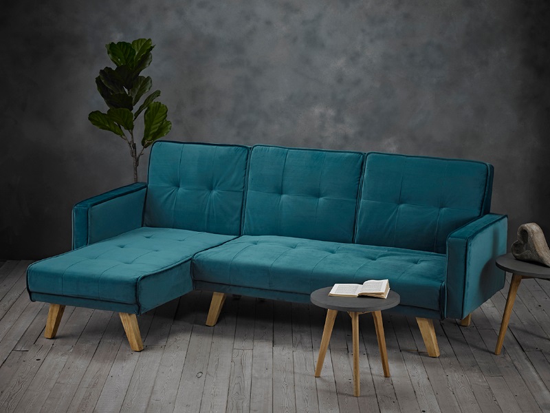 Kitson Sofa Teal Velvet - image 1