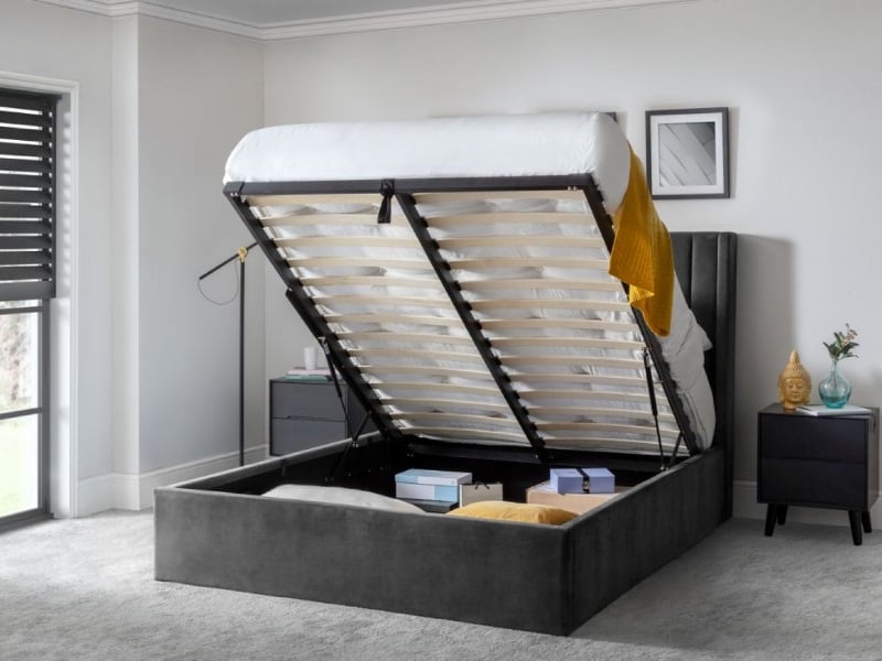 Langham Scalloped Headboard Storage Bed - image 1